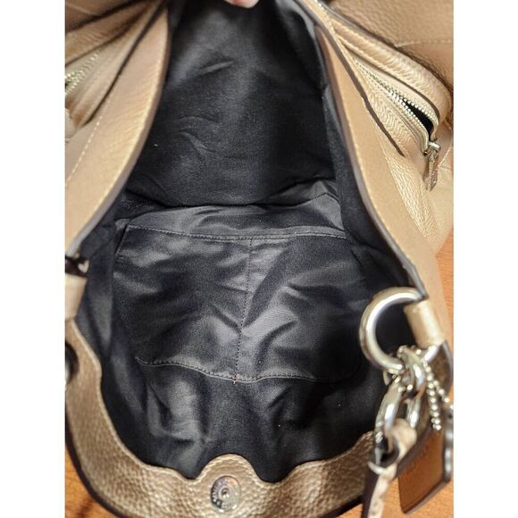 Coach Brand Lexy Mushroom #F38879 Genuine Pebble Leather Shoulder Satchel - Picture 8 of 10